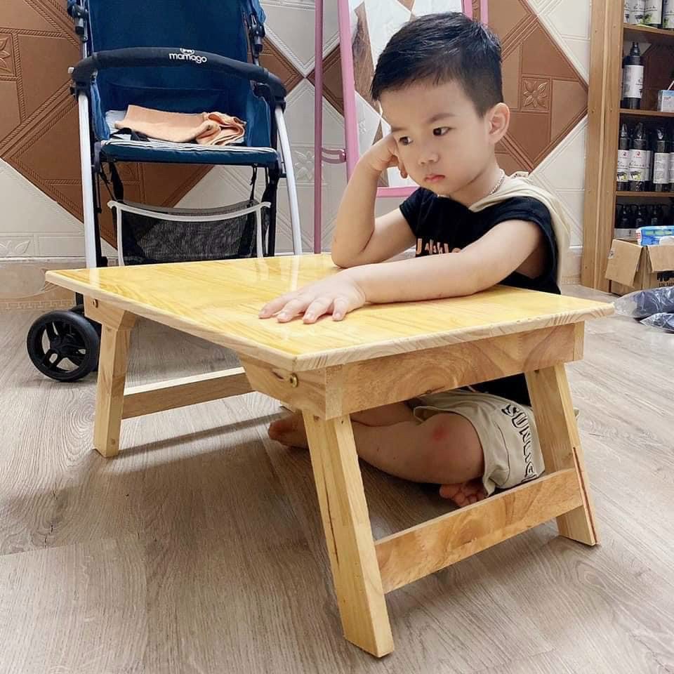 bàn học gỗ gấp chân xếp trẻ em